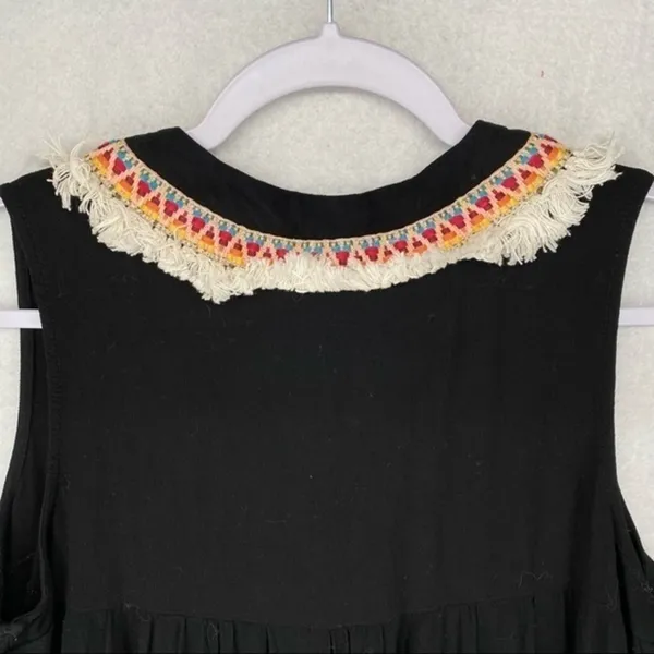 Current +‎ Project Sleeveless Tassel Dress Black - Image 8