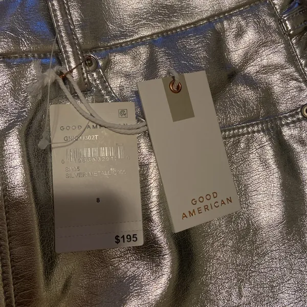 Good American Good Icon Metallic Faux Leather Size 8/29 - Image 5