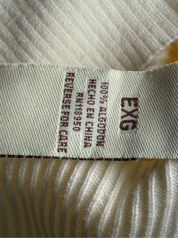 Original Ralph Lauren Polo Jeans Ribbed Henley Top Granola Girl Minimalist - Image 8
