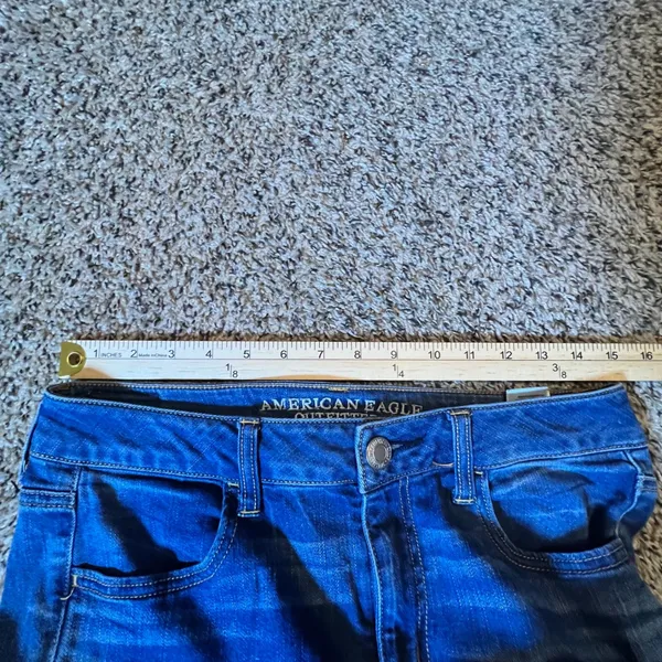 American‎ Eagle Super Stretch Jeggings Womens 8 Long Medium Wash Blue Slim Denim - Image 4