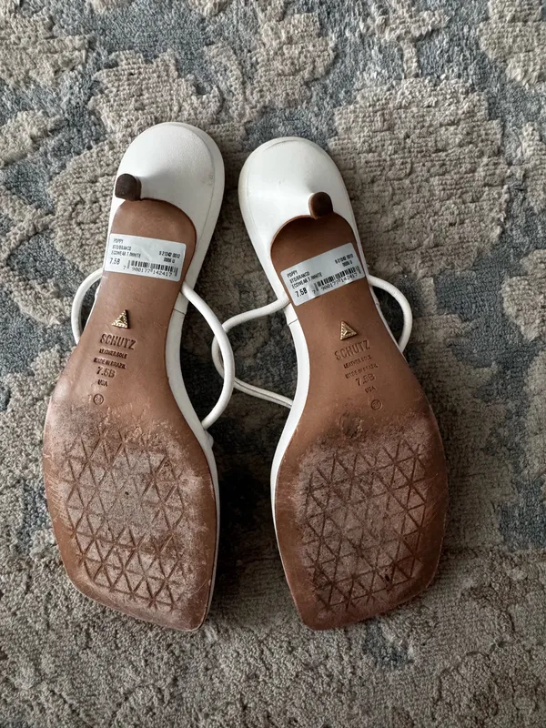 Schutz Poppy Sandal 7.5 White - Image 3