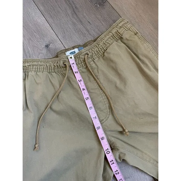 Old Navy jogger pants men's Medium khaki tan beige Flex stretch material READ - Image 3