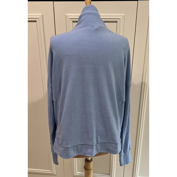 Sweaty Betty Harmonise Luxe Fleece Sweatshirt Coast Blue Sweater Size US‎ 14 - Image 5