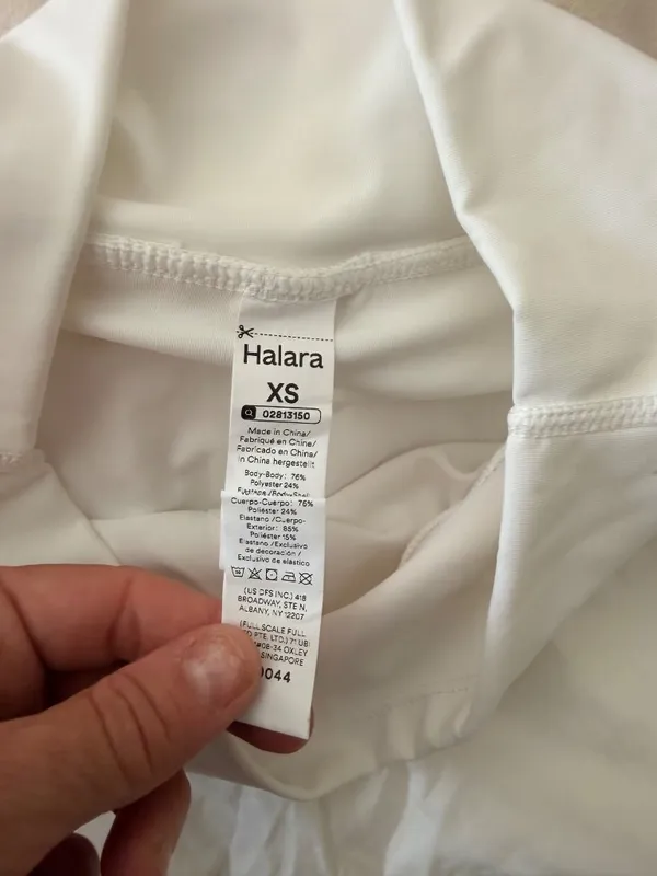 Halara XS Womens White Athletic Skort With Built-In Shorts XS - Image 4