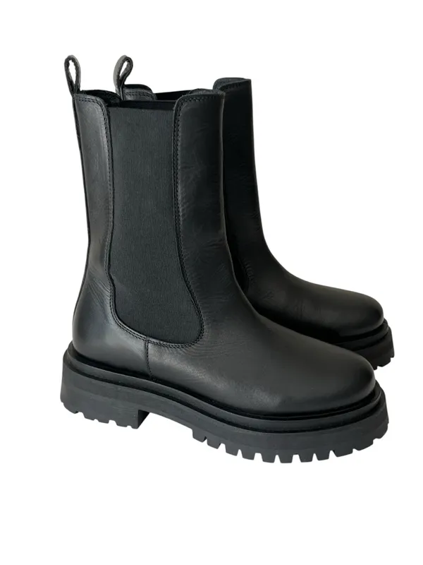& other stories Chelsea leather ankle boots black NEW 38 US7 - Image 4