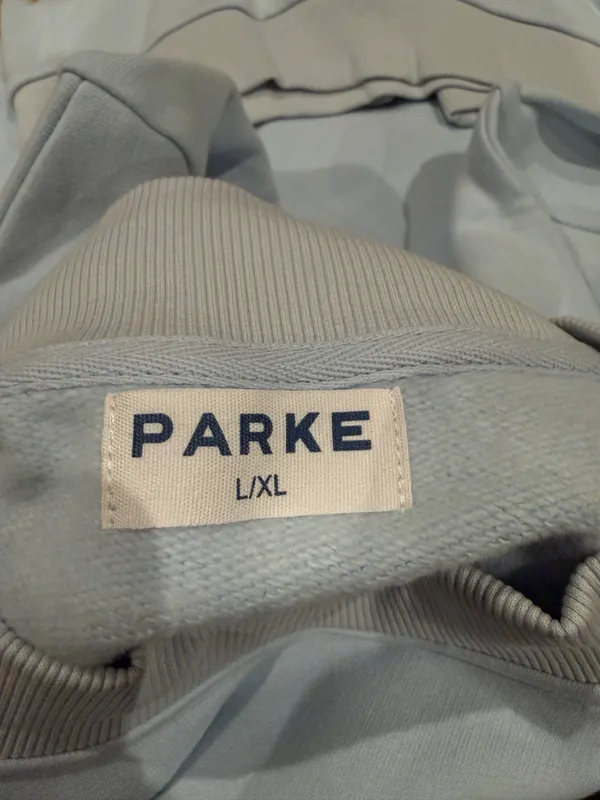 Parke Varsity mockneck sweatshirt birthday blue and pink L/XL - Image 7