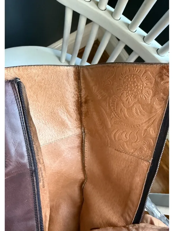 Vagabond Brown Leather Knee-High Riding Boots Size 38 - Image 8
