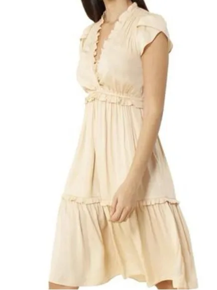 Hale Bob Soft Cream Ruffled Maxi Dress - Image 2