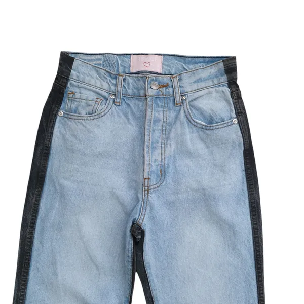 Revice Ex-Boyfriend Two Tone High Waisted Denim Jeans Harlow Wash Womens 25 - Image 9