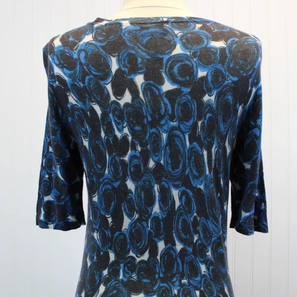 Love Moschino Womens‎ US 6 Abstract Floral Sweater Dress Blue Gray White - Image 5