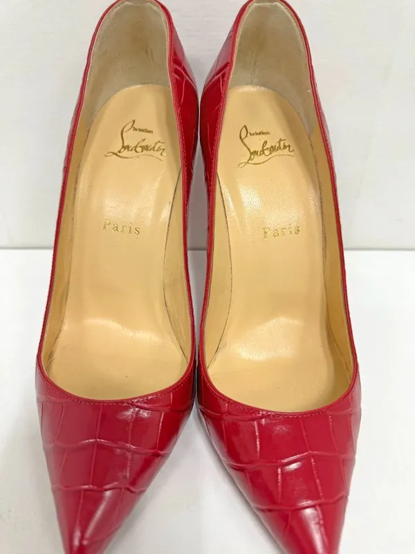 Christian Louboutin Pigalle Follies Mock-Croc Pumps - Image 6