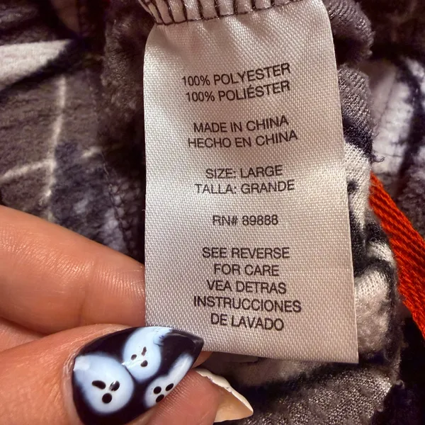 Disney Jack Skellington Halloween Pajama Pants -Large - Image 7