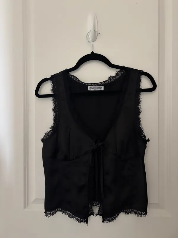 Princess Polly Mavie Satin Set Black - Image 2