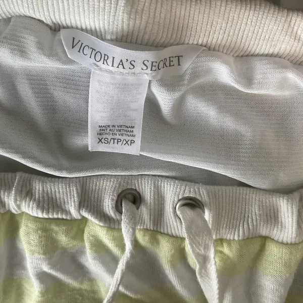 Victoria's Secret Women Maxi Skirt Yellow White Striped Drawstring Size XS - Image 4