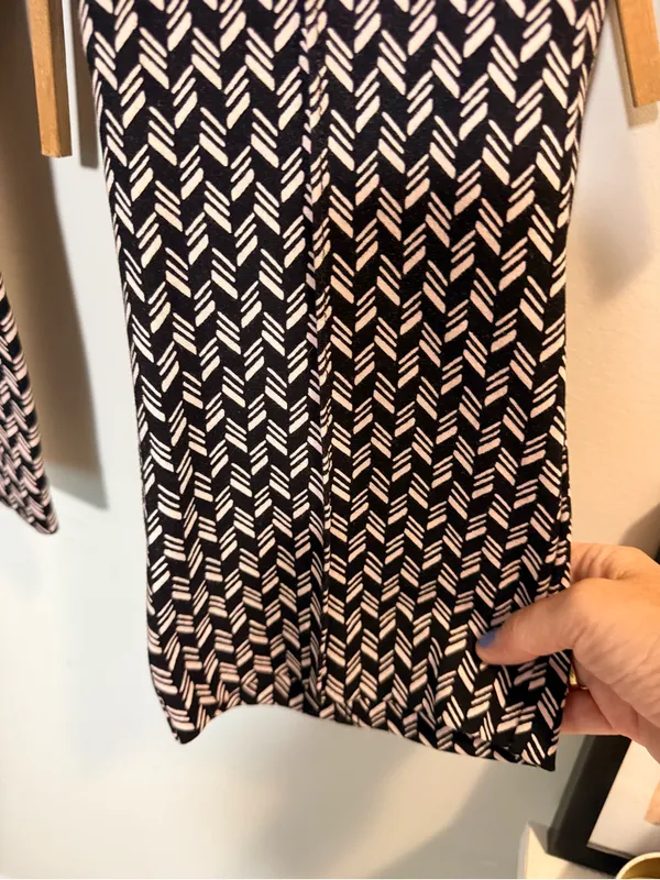 Anthropologie Maeve Margot Kick Flare Pull On Pants Stretch Patterned Workwear - Image 7