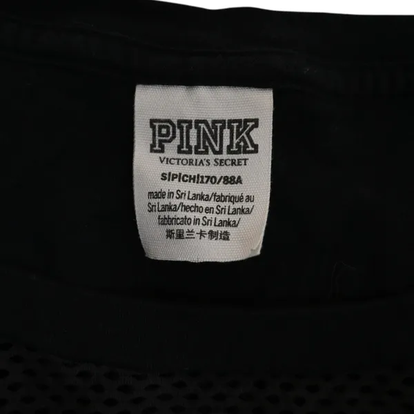 PINK Victoria's Secret Women's S Black Short Sleeve T-Shirt - Image 8