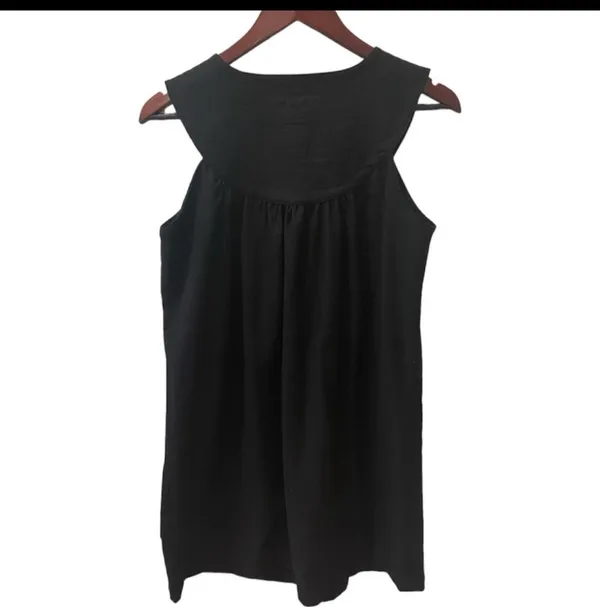 BB Dakota Nordstrom Retro Black Wool Shift Sleeveless Mini Dress Round Collar M - Image 4
