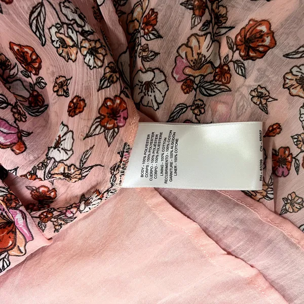 Parker & Rowe Pink Floral Midi Dress Sz S - Image 7