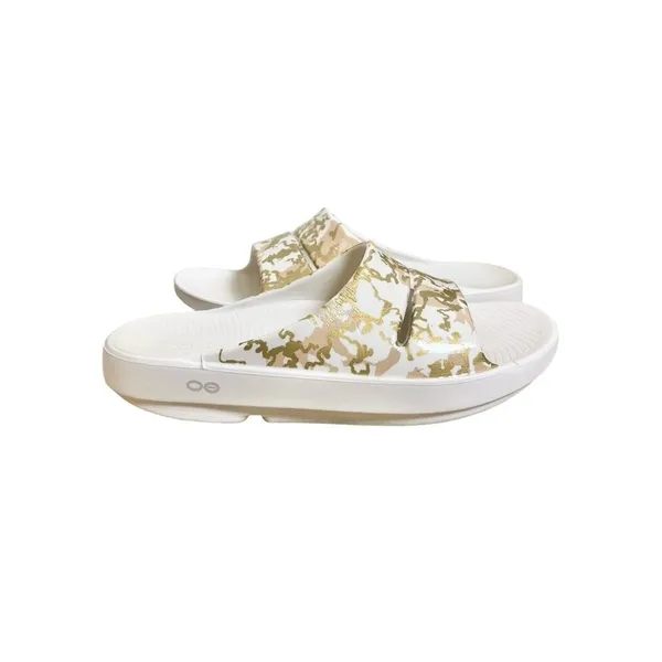 OOFOS Oooahh Limited Edition Sahara Gold Sport Recovery Comfort Sandals EU 41 - Image 3