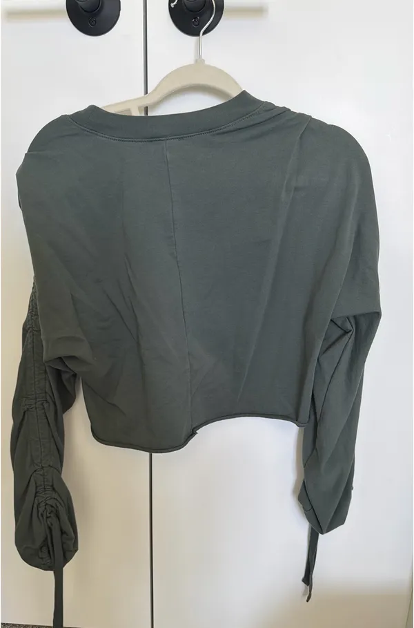 Open Edit Long Sleeve Crop Top - Image 2
