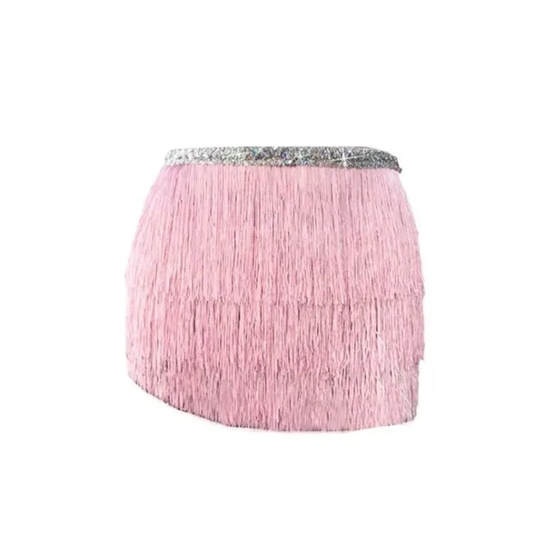 New Womens Fringe Tassel Embellished Tie Skirt Flapper Costume Coverup One Size - Image 3