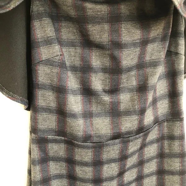 🛍️ Lulus Gray Plaid Small Town Off the shoulder Body con dress S - Image 5