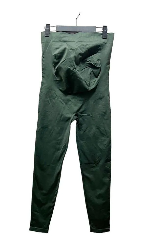 Blanqi Everyday Maternity Belly Support Leggings Storm Olive Green Size Large - Image 2