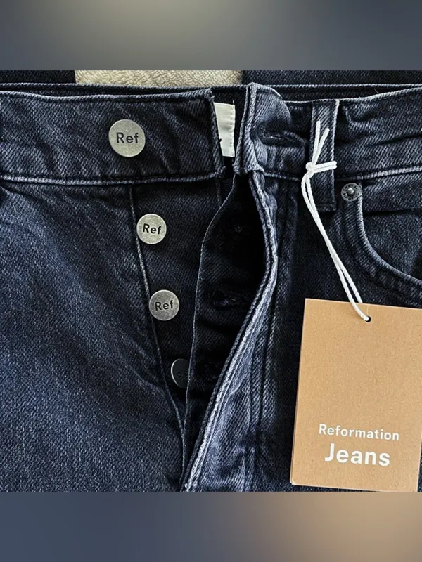 Reformation‎ Serena High Rise Skinny Jeans Erie Faded Black 23 NWT - Image 7