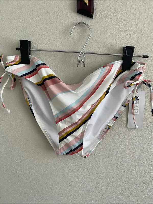 Roxy Women's Striped Tie-Side Shorts — Pink, White & Multi - Image 2