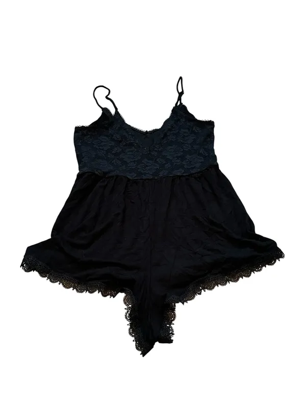 Intimately Free People Black Teddy Romper Lace Romantic Loungewear Coquette - Image 5