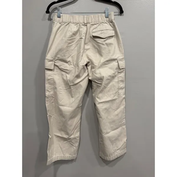 Uniqlo Cargo Pants Women's XS Beige Wide Leg‎ Cotton Utility Gorpcore - Image 10