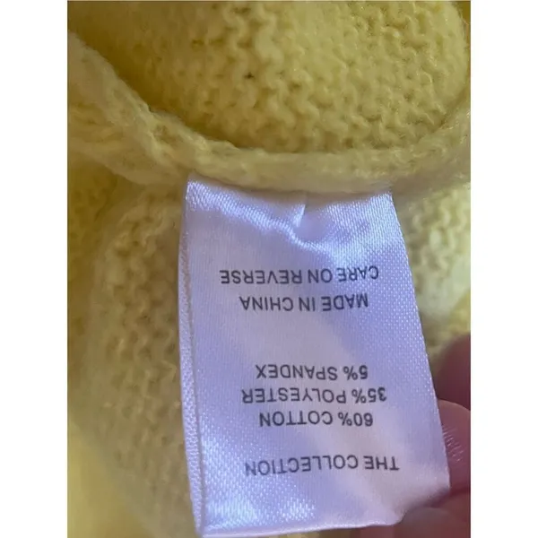 AQ-SPORT Women’s Knit Hoodie Sweater Yellow Size M - Image 4