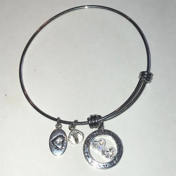 Footnotes Elegant Silver Tone Daughter Charm Bracelet - Image 2