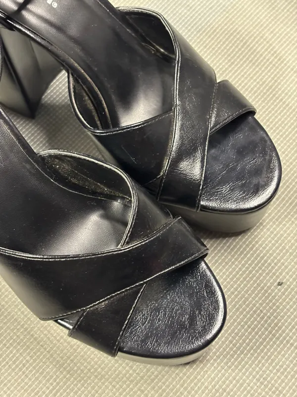 Soda Black Platform Ankle-Strap Sandals - Image 7