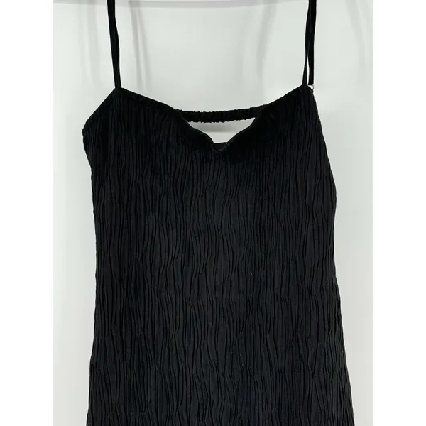 ASTR The‎ Label Open Back Plisse Midi Dress Size Small Black - Image 4