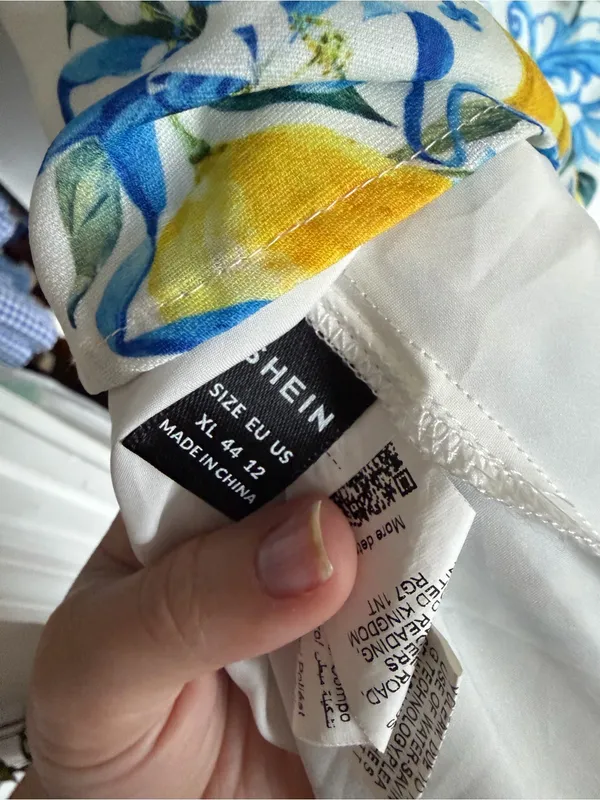 SHEIN Lemon Print Babydoll Dress - Image 4