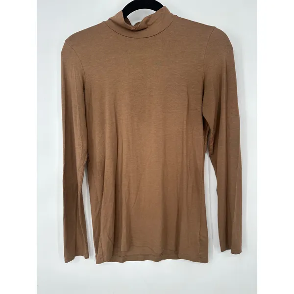 Telluride Clothing Company Lot of 2 Mock Neck Top Women S Brown White Neutral - Image 2