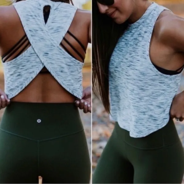 Lululemon Fast as Light Tank Top Estimated S/M Rare Heathered Gray - Image 2