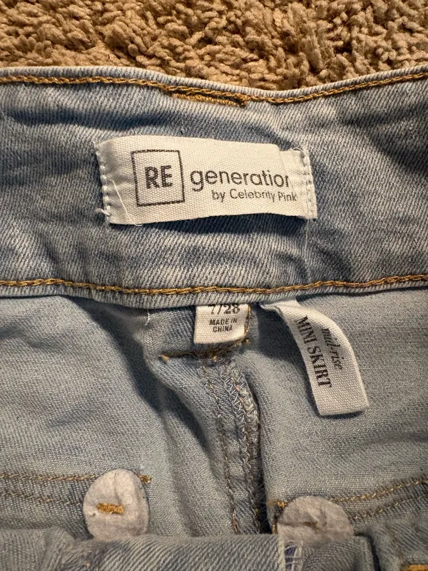Denim cargo mini skirt Blue Size M - Image 3