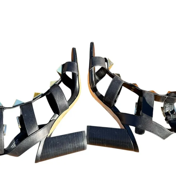 Michael Kors Wren Studded Leather Pyramid Block-heel Gladiator Sandals Sz‎ 5.5 - Image 12