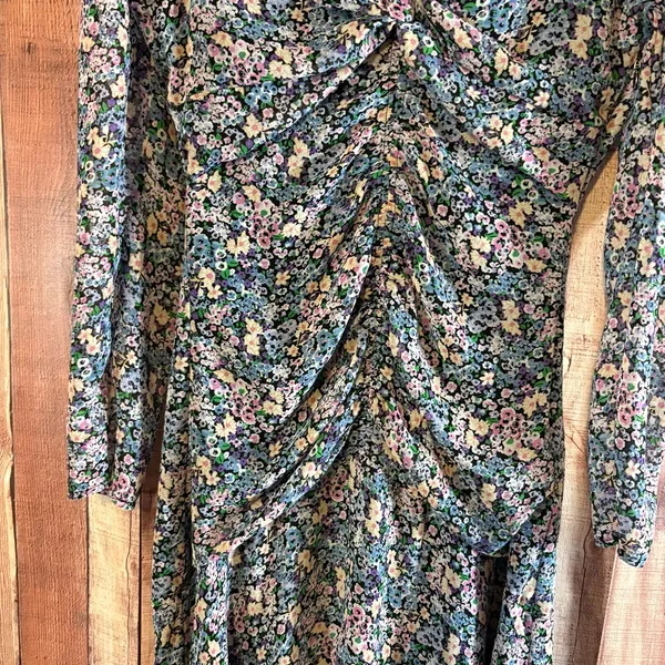 ASTR Blue Floral Midi Dress Size‎ Small - Image 7