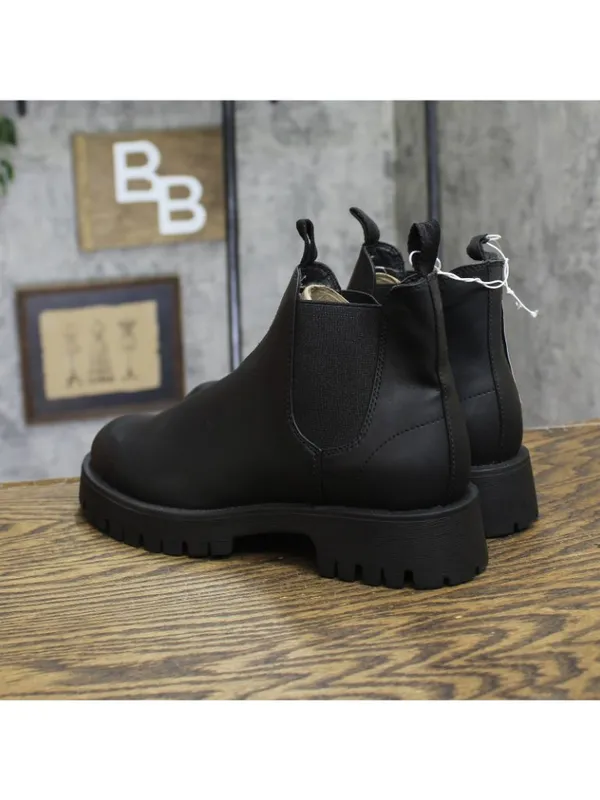 Universal Thread Womens Zora Boots Faux Leather Chelsea 94637403 Black 8M - Image 2