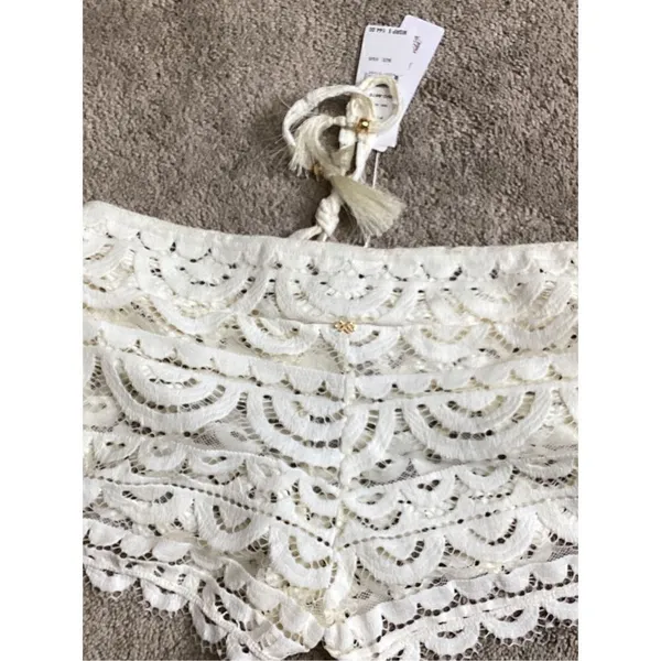 New. Pilyq ivory lace coverup shorts. Retails $144. XS/S - Image 9