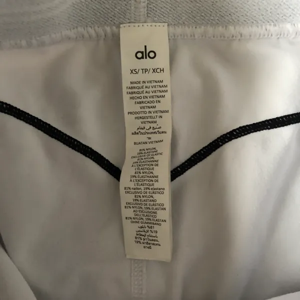 Alo Airbrush High-Waist Heart Throb Legging White/Black XS - Image 4
