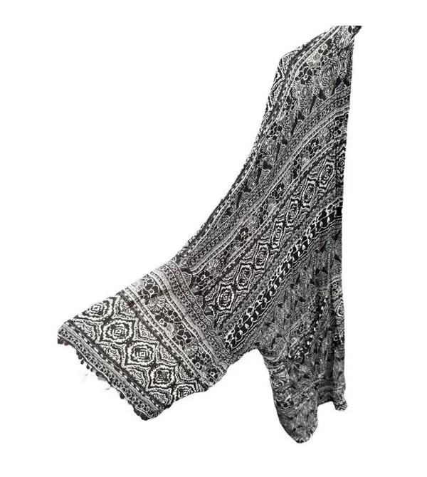 American Eagle Black and White Boho Kimono // Size M - Image 2