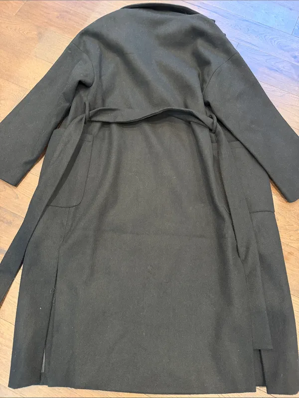 Fore Black Trench Coat in Black Size Medium - C11-678 - Image 11