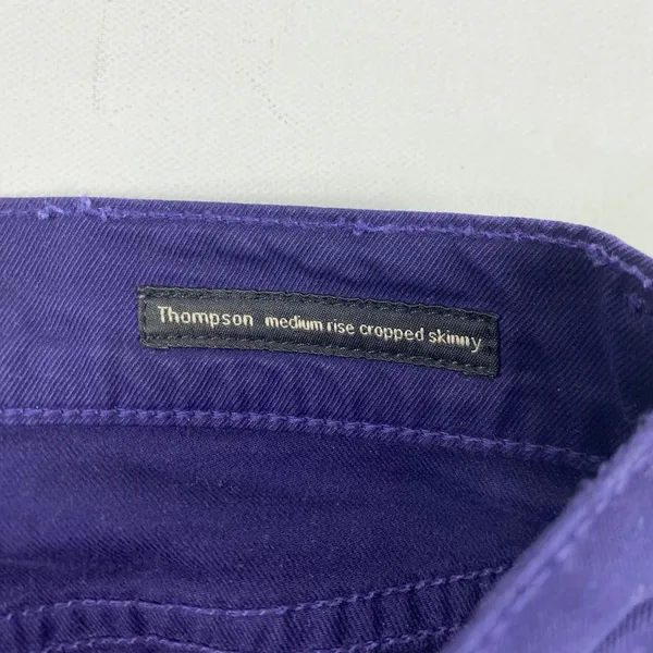 Citizens of Humanity Jeans Womens 29 Purple Thompson Medium Rise Cropped‎ Skinny - Image 8