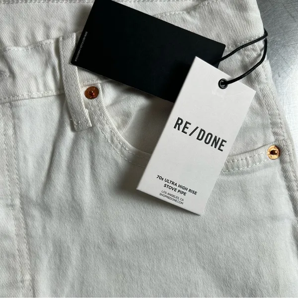 NWT Re/Done White 90’s High Rise Loose Fit Denim Jeans Size 31‎ - Image 7