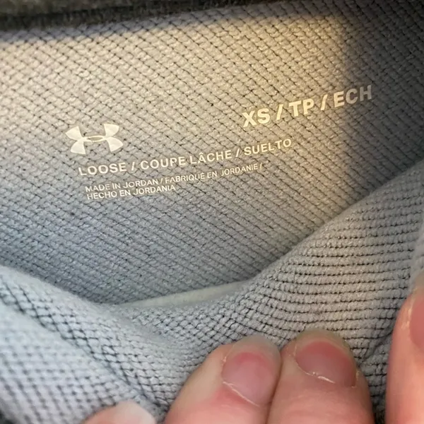 Under Armour Women's Black‎ Gray High Neck Mesh Pockets Sweatshirt Size XS - Image 7
