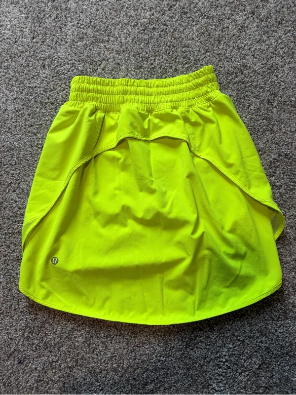 Lululemon Hotty Hot High-Rise Skirt Long Built In Shorts – Highlight Yellow – 2 - Image 8